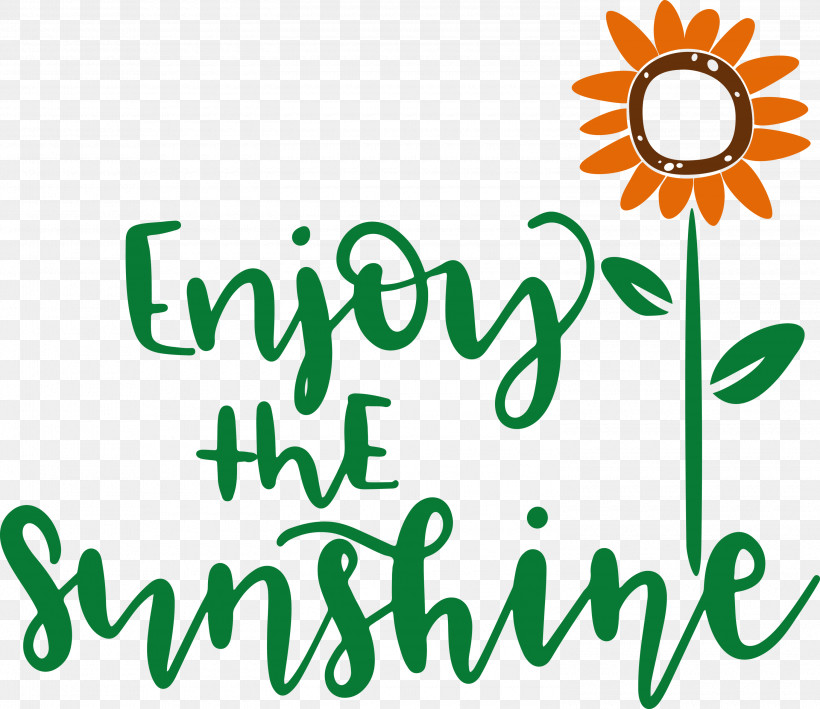 Sunshine Enjoy The Sunshine, PNG, 3000x2594px, Sunshine, Floral Design, Green, Leaf, Logo Download Free