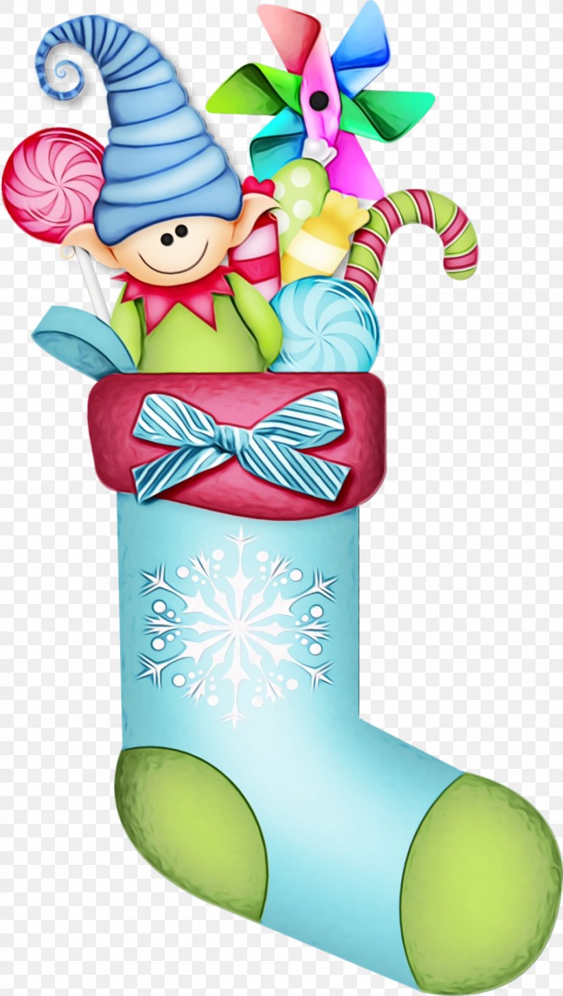 Toy, PNG, 904x1600px, Christmas Stocking, Christmas Socks, Paint, Toy, Watercolor Download Free