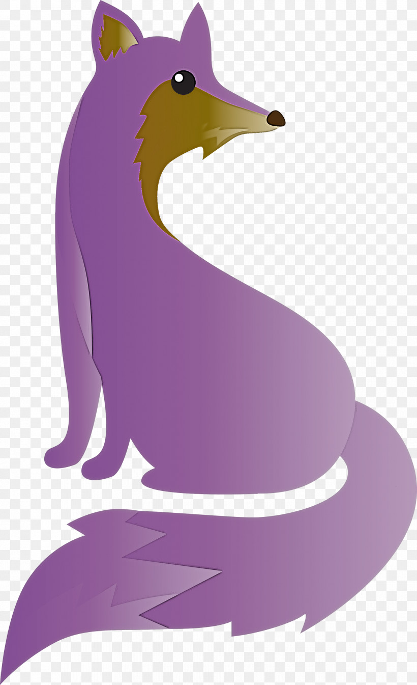 Purple Cartoon Animal Figure, PNG, 1828x3000px, Watercolor Fox, Animal Figure, Cartoon, Purple Download Free