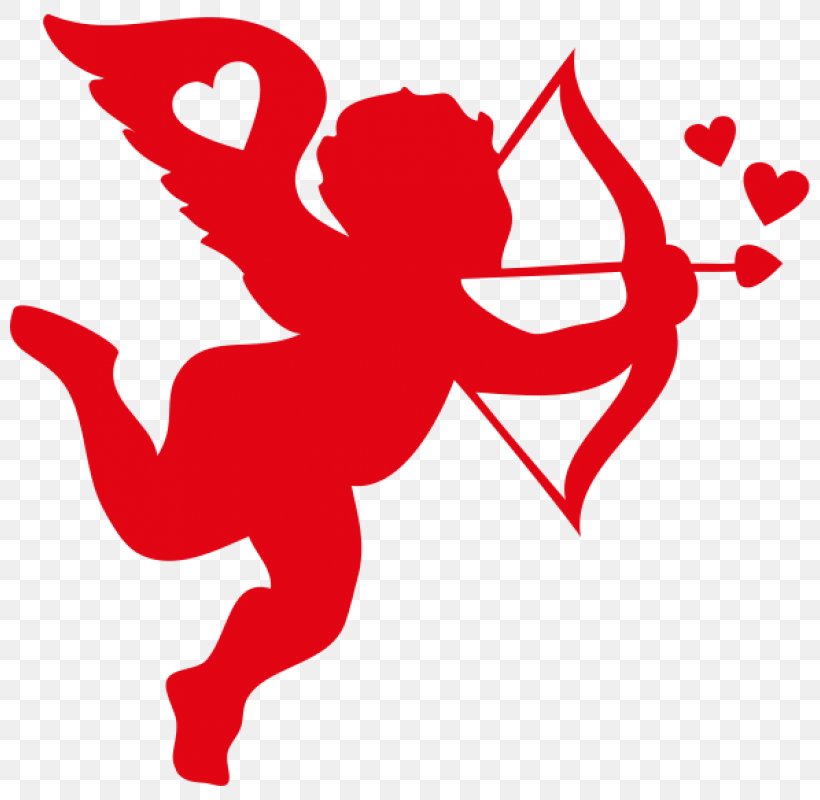 Cupid Vector Graphics Clip Art Silhouette Illustration, PNG, 800x800px, Cupid, Athletic Dance Move, Fictional Character, Heart, Love Download Free