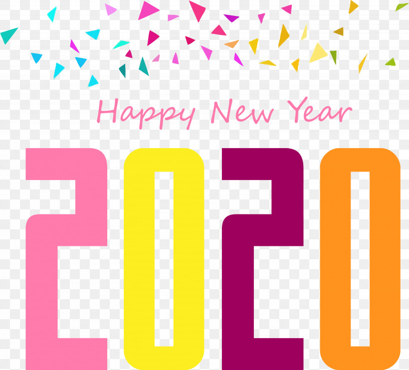 Happy New Year 2020 New Year 2020 New Years, PNG, 3000x2718px, Happy New Year 2020, Line, New Year 2020, New Years, Pink Download Free