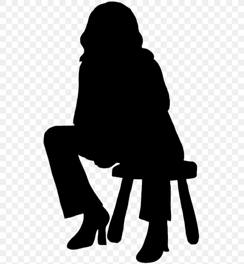 Silhouette Sitting, PNG, 532x886px, Silhouette, Black And White, Drawing, Female, Human Behavior Download Free