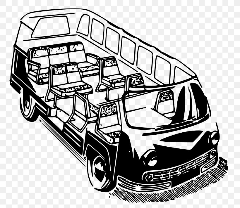Minivan Car Clip Art, PNG, 800x712px, Minivan, Automotive Design, Automotive Exterior, Black And White, Brand Download Free