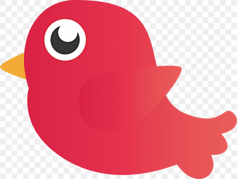 Red Pink Bird Beak, PNG, 2999x2265px, Cartoon Bird, Beak, Bird, Cute Bird, Pink Download Free