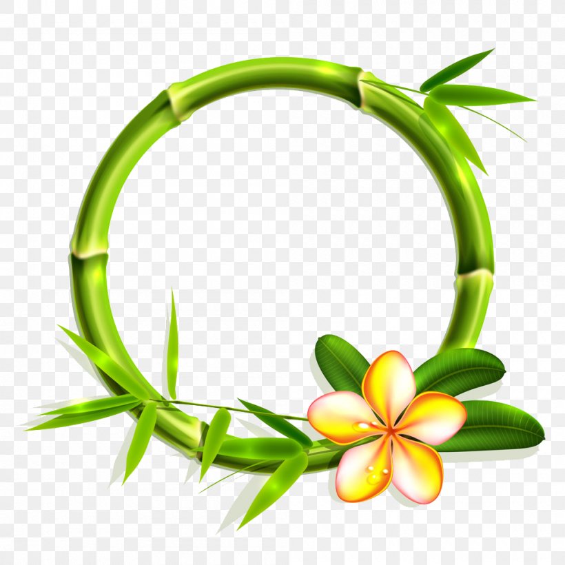 Bamboo Royalty-free Picture Frame Illustration, PNG, 1000x1000px, Bamboo, Body Jewelry, Drawing, Flora, Floral Design Download Free