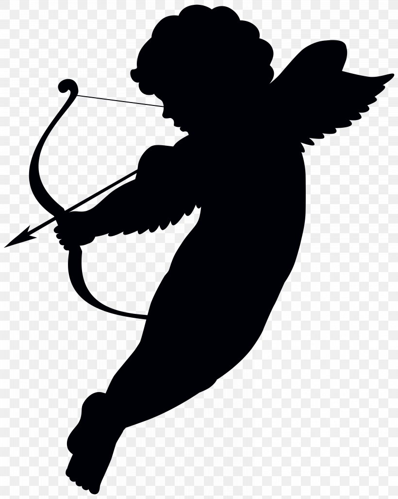 Cupid Arrow Clip Art, PNG, 6386x8000px, Cupid, Art, Black And White, Bow And Arrow, Fictional Character Download Free