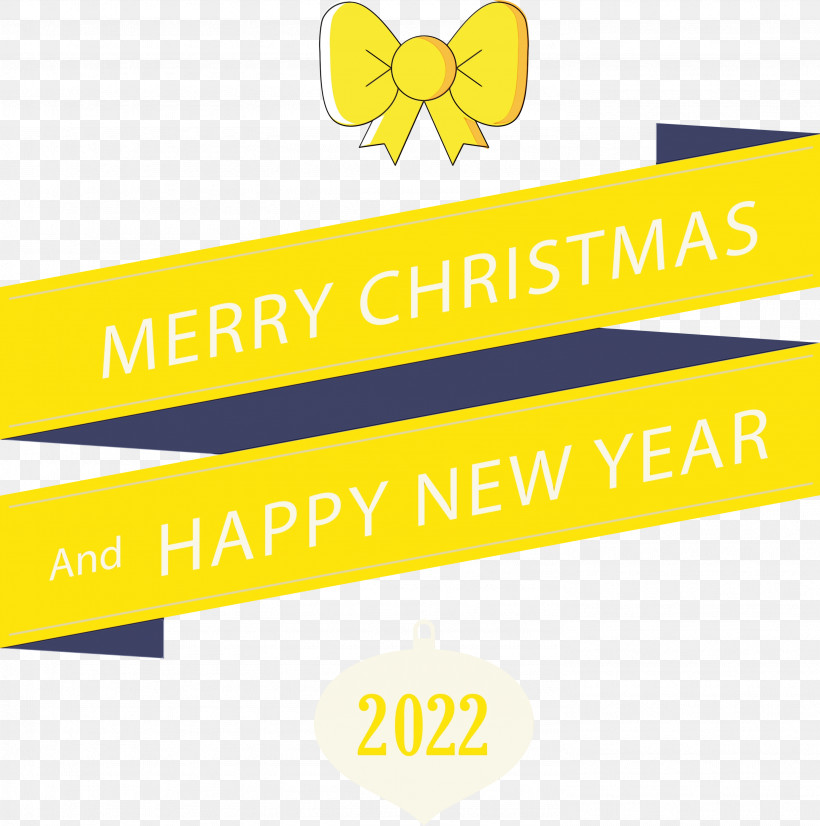 Logo Banner Font Yellow Line, PNG, 2977x3000px, Happy New Year, Banner, Geometry, Labelm, Line Download Free