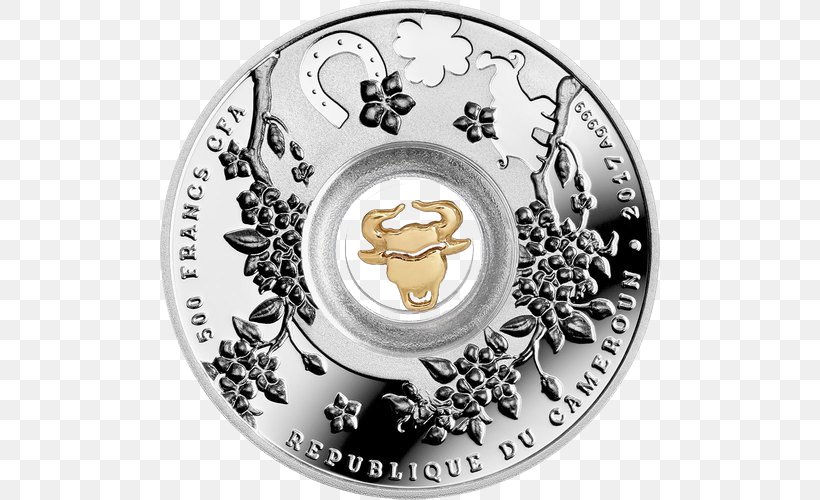 Silver Coin Silver Coin Gold Proof Coinage, PNG, 500x500px, Coin, Currency, Fourleaf Clover, Franc, French Franc Download Free