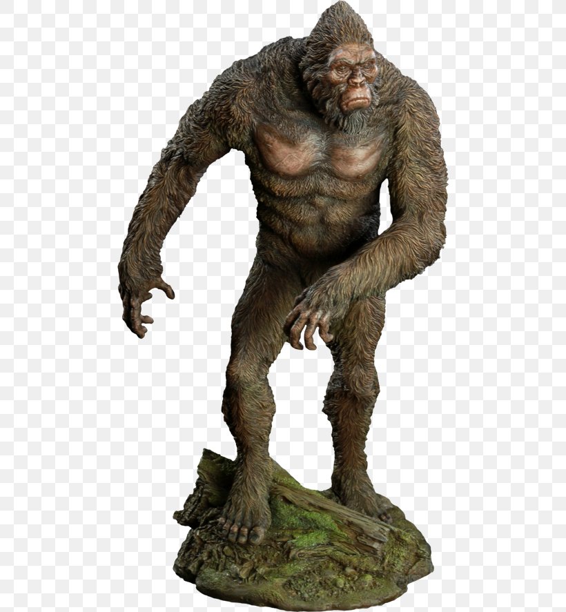 Bigfoot Statue Sculpture Figurine Yeti, PNG, 480x887px, Bigfoot, Bizarro, Fictional Character, Figurine, Footprint Download Free
