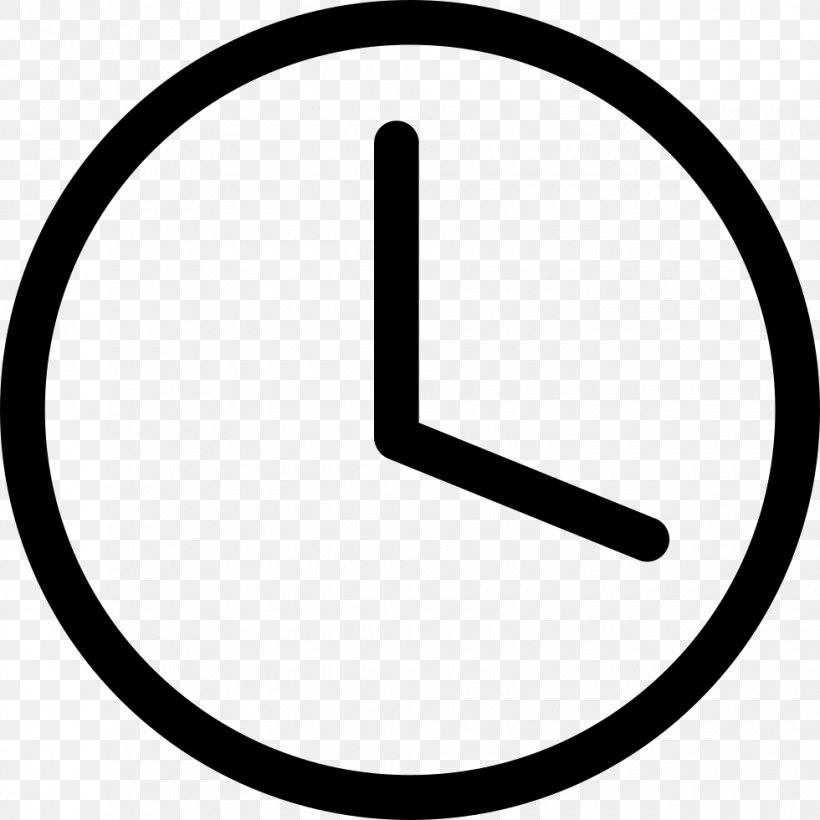 Clock Symbol Timer, PNG, 980x980px, Clock, Alarm Clocks, Area, Black And White, Digital Clock Download Free
