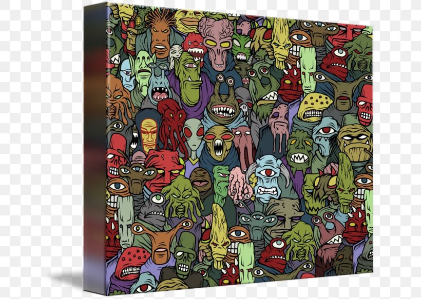 Gallery Wrap Canvas Art Poster, PNG, 650x583px, Gallery Wrap, Art, Canvas, Character, Collage Download Free