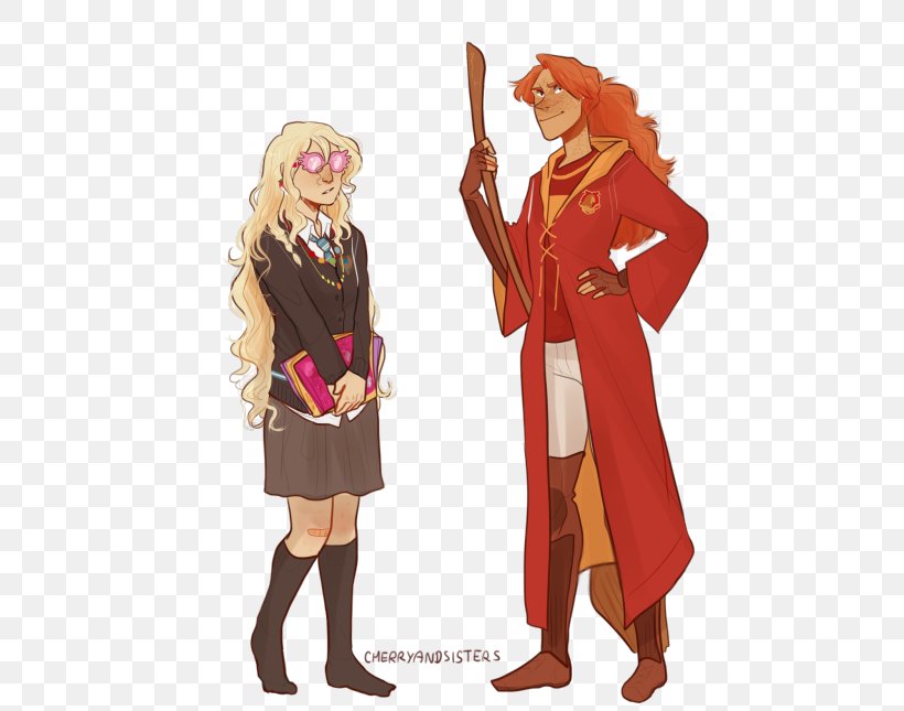 Harry Potter Ginny Weasley Luna Lovegood Pin, PNG, 500x645px, Watercolor, Cartoon, Flower, Frame, Heart Download Free