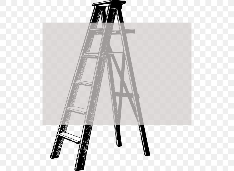 Ladder Wood Clip Art, PNG, 522x599px, Ladder, Black And White, Hardware, Keukentrap, Scaffolding Download Free