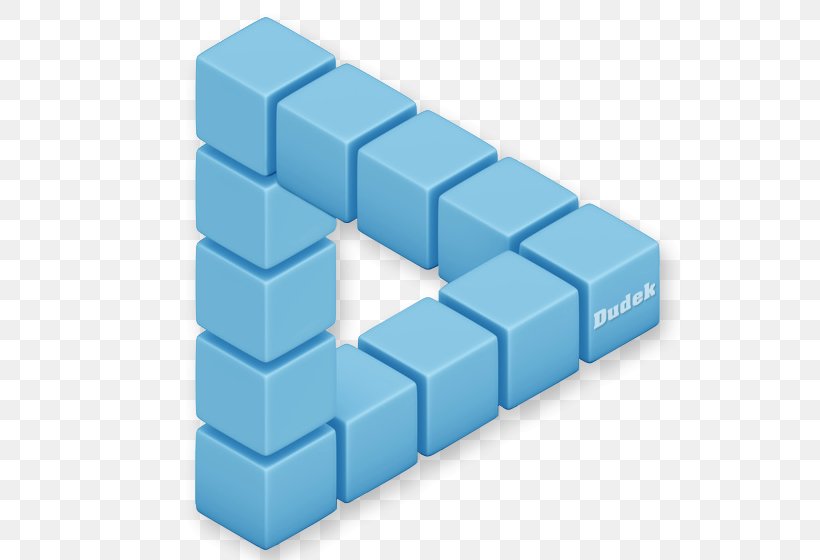 Penrose Triangle Optics Penrose Stairs, PNG, 560x560px, Penrose Triangle, Azure, Blue, Cube, Illusion Download Free