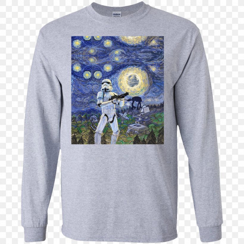 The Starry Night Stormtrooper T-shirt Star Wars: The Clone Wars, PNG, 1155x1155px, Starry Night, Active Shirt, Blue, Clothing, Long Sleeved T Shirt Download Free