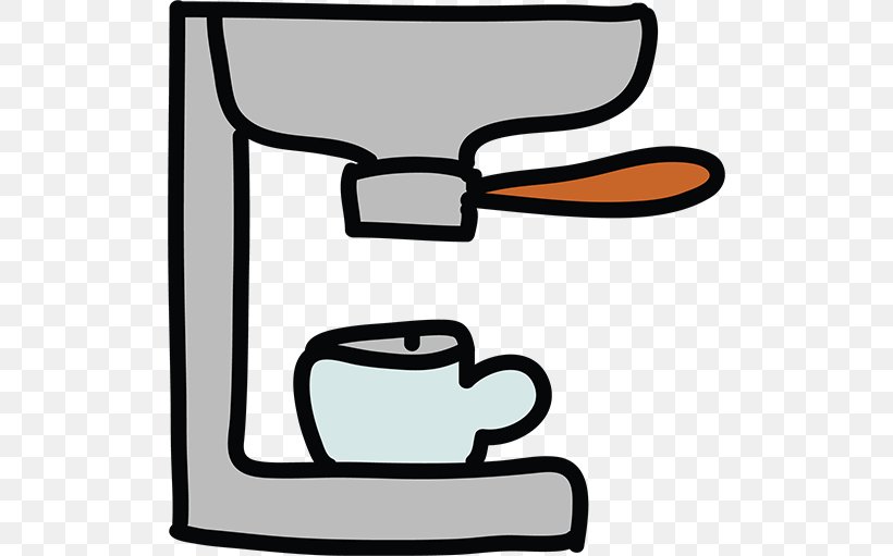 Coffeemaker Cafe Clip Art, PNG, 512x511px, Coffee, Area, Artwork, Black And White, Brand Download Free