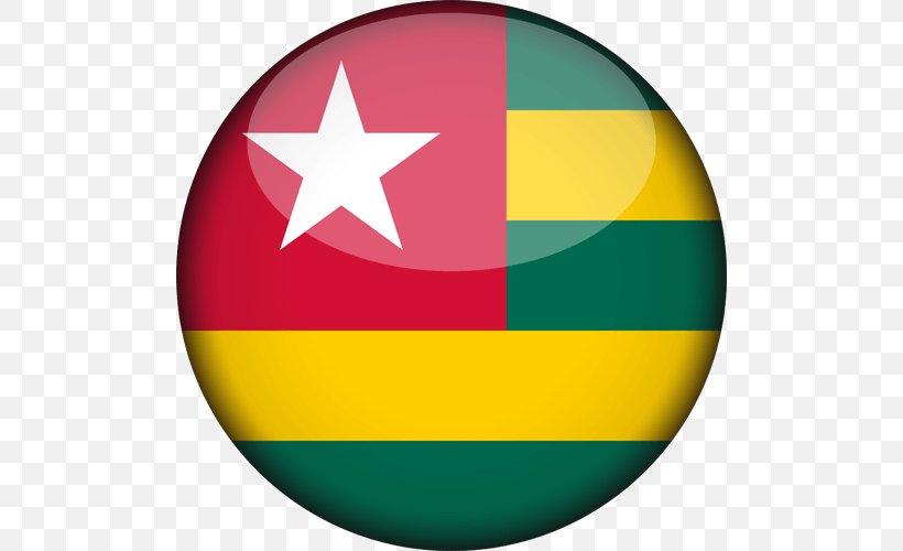 Flag Of Togo United States Of America Clip Art Image Tunisia, PNG, 500x500px, Flag Of Togo, Country, Flag, Sphere, Togo Download Free