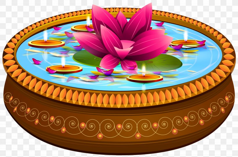 Indian Floating Candles And Lotus Transparent Clip Art Image, PNG, 6000x3977px, Watercolor, Cartoon, Flower, Frame, Heart Download Free