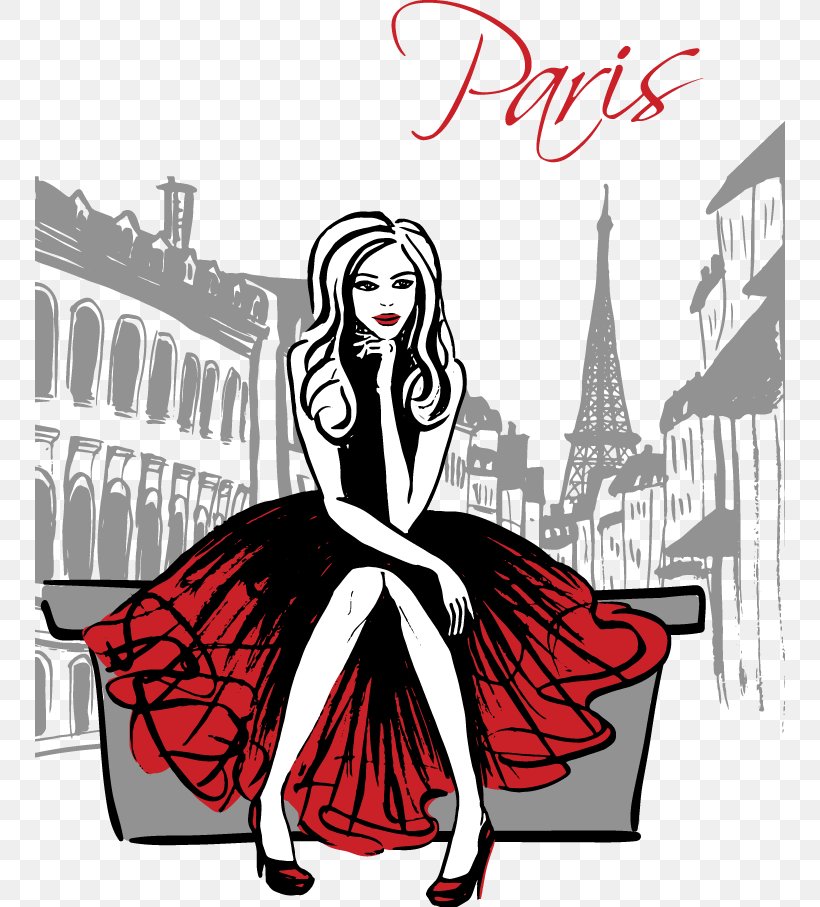 Paris Drawing Royalty-free Illustration, PNG, 750x907px, Watercolor, Cartoon, Flower, Frame, Heart Download Free