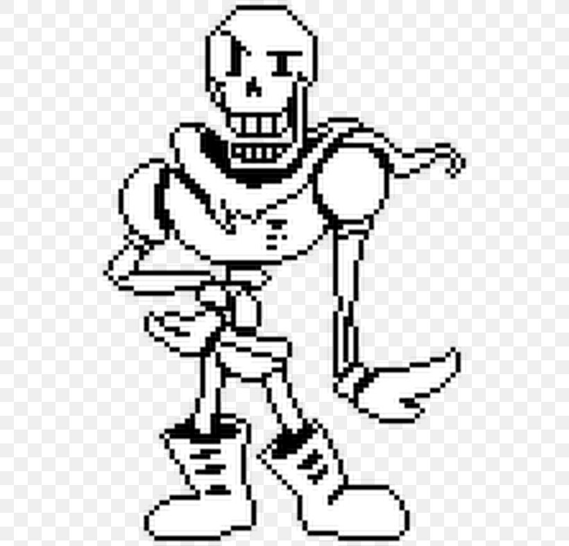 Undertale Paper Papyrus Sprite, PNG, 530x788px, Undertale, Area, Art, Black, Black And White Download Free