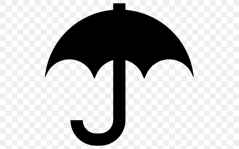 Umbrella Symbol Sign, PNG, 512x512px, Umbrella, Black, Black And White, Logo, Monochrome Download Free
