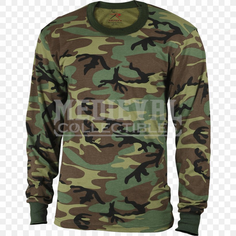 Long-sleeved T-shirt U.S. Woodland Military Camouflage, PNG, 850x850px, Tshirt, Army Combat Shirt, Army Combat Uniform, Camouflage, Clothing Download Free