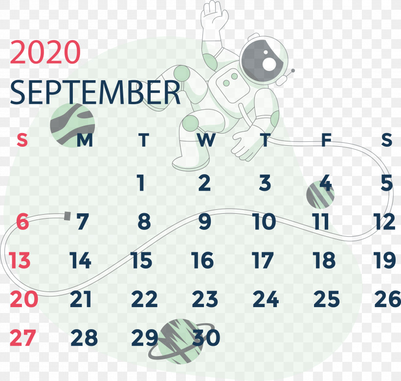 September 2020 Calendar September 2020 Printable Calendar, PNG, 3000x2853px, September 2020 Calendar, Angle, Area, Calendar System, Line Download Free