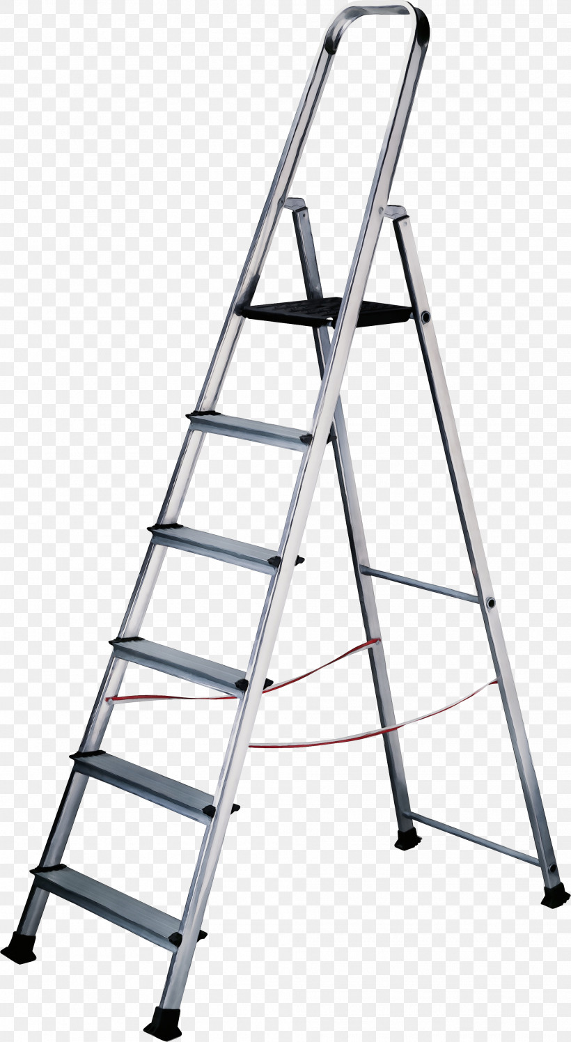 Ladder Tool Aluminium Metal, PNG, 1976x3606px, Watercolor, Aluminium, Ladder, Metal, Paint Download Free