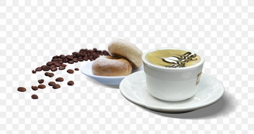 Coffee Cappuccino Cafe Breakfast, PNG, 2868x1511px, Coffee, Bread, Breakfast, Cafe, Caffeine Download Free