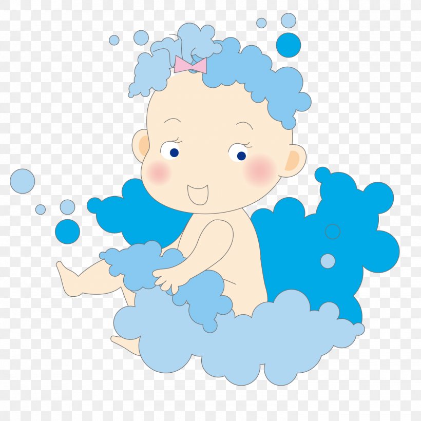 Child Infant Bathing, PNG, 1500x1501px, Child, Area, Art, Bathing, Blue Download Free