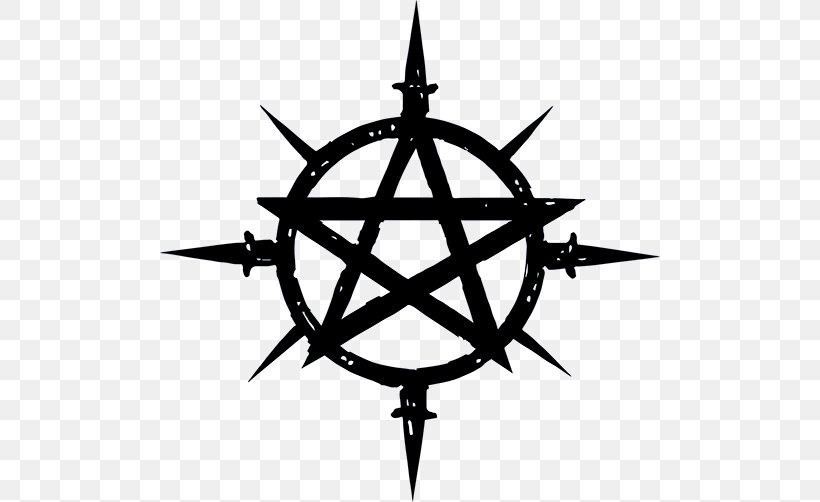 Book Of Shadows Symbol Wicca Pentagram Witchcraft, PNG, 500x502px, Book Of Shadows, Black And White, Magic, Occult, Paganism Download Free
