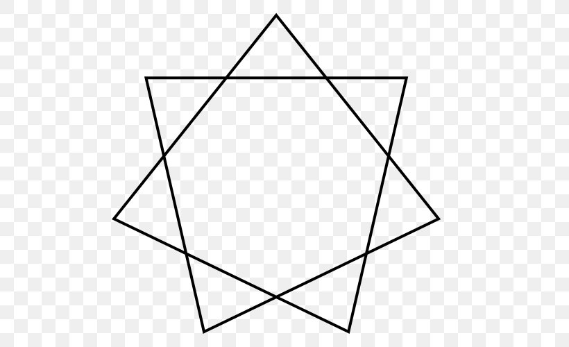 Star Polygons In Art And Culture Heptagram, PNG, 500x500px, Star Polygon, Area, Black, Black And White, Diagram Download Free