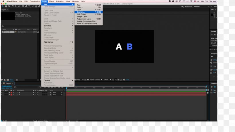 Camera Layers Computer Program Adobe After Effects Screenshot, PNG, 1024x576px, Camera, Adobe After Effects, Brand, Computer, Computer Font Download Free