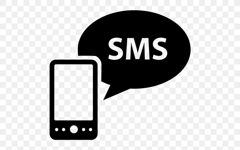 Logo SMS Mobile Phones Message, PNG, 512x512px, Logo, Area, Black, Brand, Communication Download Free