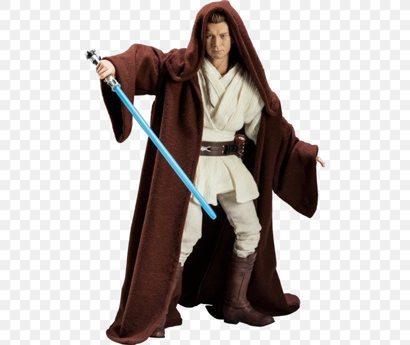Obi-Wan Kenobi Anakin Skywalker Star Wars: Obi-Wan Darth Maul Padawan, PNG, 480x690px, Obiwan Kenobi, Action Toy Figures, Anakin Skywalker, Cold Weapon, Costume Download Free