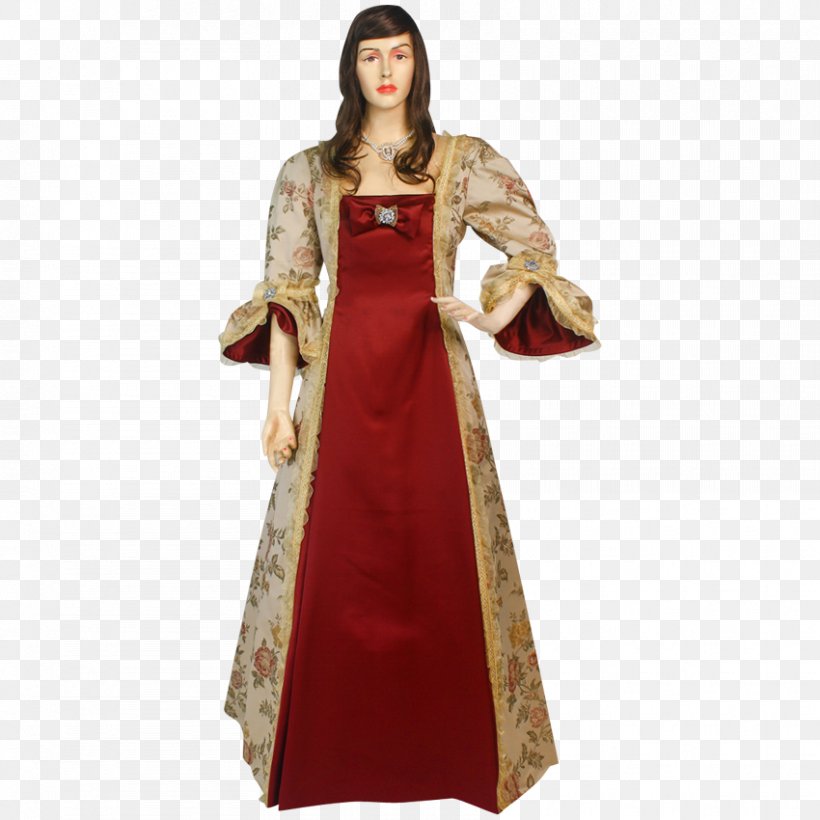 Robe Middle Ages Gown Clothing Dress, PNG, 850x850px, Robe, Brocade, Clothing, Costume, Costume Design Download Free