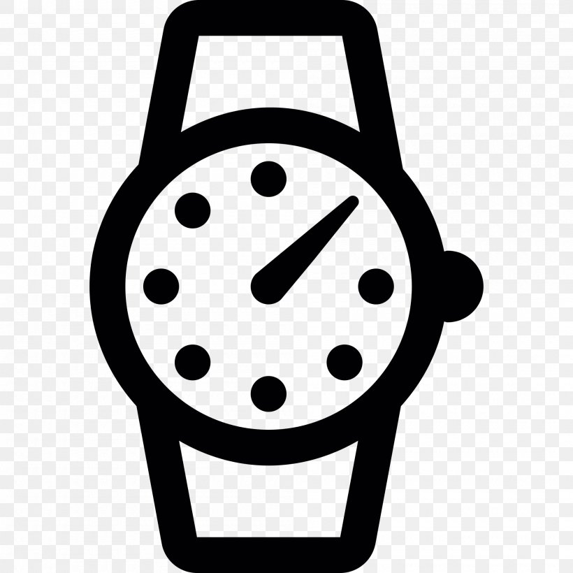Watch Clock, PNG, 2000x2000px, Watch, Black And White, Bracelet, Clock, Smile Download Free