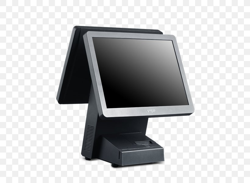 Point Of Sale Computer Hardware Cash Register Touchscreen Computer Monitors, PNG, 500x600px, Point Of Sale, Cash Register, Cashier, Computer, Computer Hardware Download Free