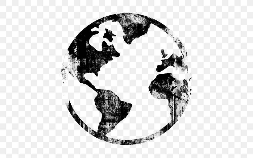 World Globe Desktop Wallpaper, PNG, 512x512px, World, Black And White, Globe, Map, Monochrome Download Free
