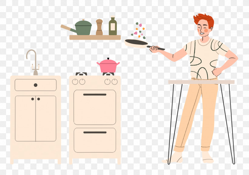 Cooking Kitchen, PNG, 2500x1763px, Cooking, Cartoon, Furniture, Geometry, Kitchen Download Free