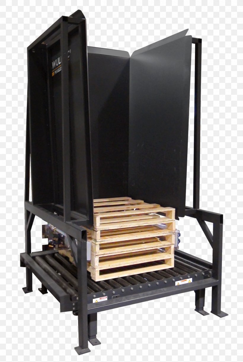Palletizer Wulftec International Stretch Wrap Strapping, PNG, 1200x1789px, Pallet, Chair, Conveyor Belt, Conveyor System, Distribution Download Free