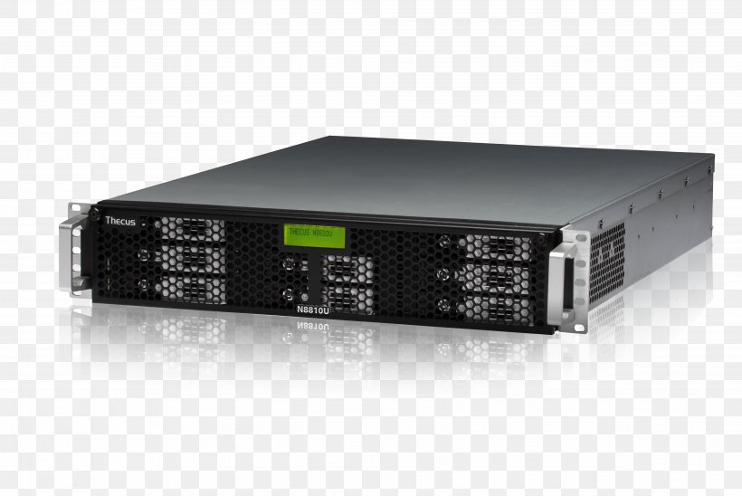 Thecus Network Storage Systems Hard Drives Data Storage Solid-state Drive, PNG, 3872x2592px, 10 Gigabit Ethernet, Thecus, Audio Receiver, Computer, Computer Hardware Download Free