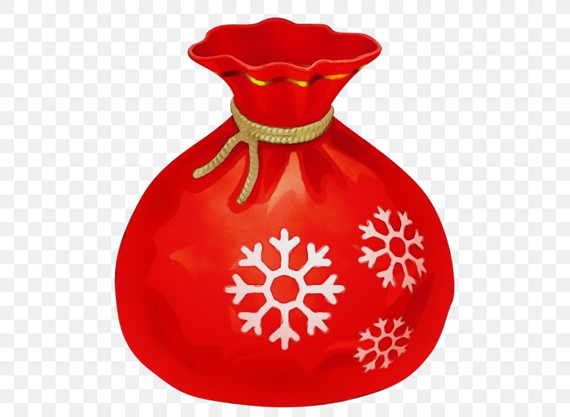 Red Christmas Ornament, PNG, 496x600px, Watercolor, Artifact, Bag, Christmas, Christmas Ornament Download Free