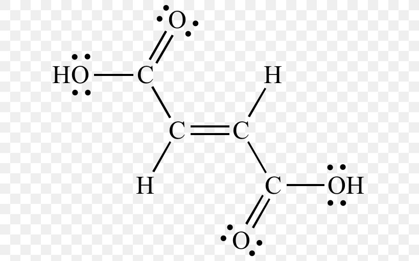 Fumaric Acid Malonic Acid Lewis Structure Propionic Acid, PNG, 629x512px, Fumaric Acid, Acid, Area, Benzoic Acid, Black And White Download Free