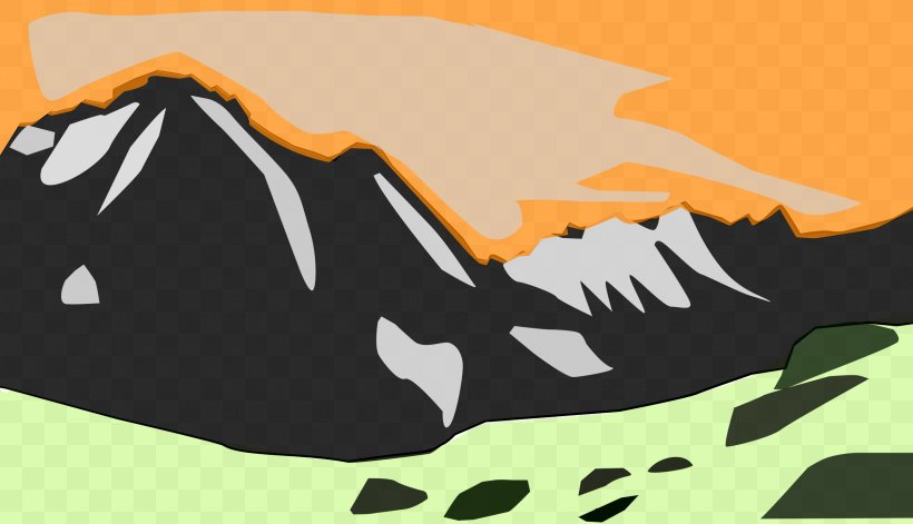 Mountain Clip Art, PNG, 2400x1380px, Mountain, Art, Black, Orange, Public Domain Download Free