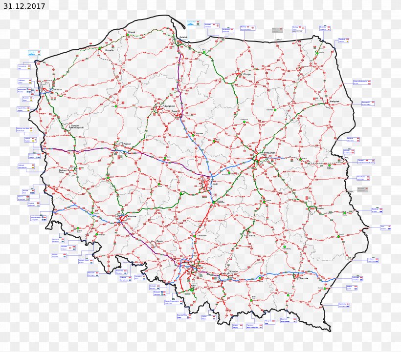 National Road In Poland Trunk Road Wikivoyage, PNG, 3937x3462px, Poland, Area, Controlledaccess Highway, Highway, History Of Rail Transport Download Free