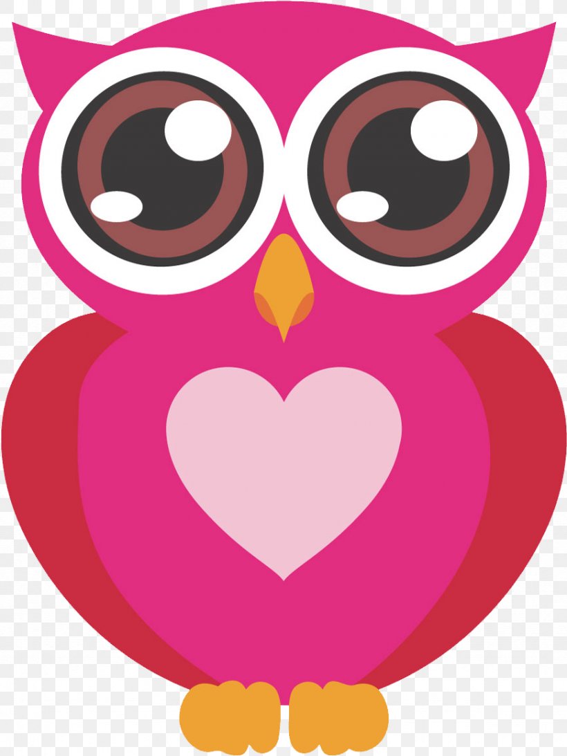 Owl Pink Cartoon Heart Bird Of Prey, PNG, 871x1161px, Owl, Bird, Bird Of Prey, Cartoon, Heart Download Free