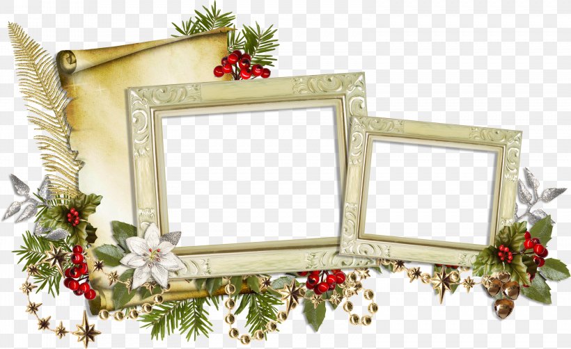 Picture Frames Photography Clip Art, PNG, 3157x1934px, Picture Frames, Christmas, Christmas Decoration, Christmas Ornament, Decor Download Free
