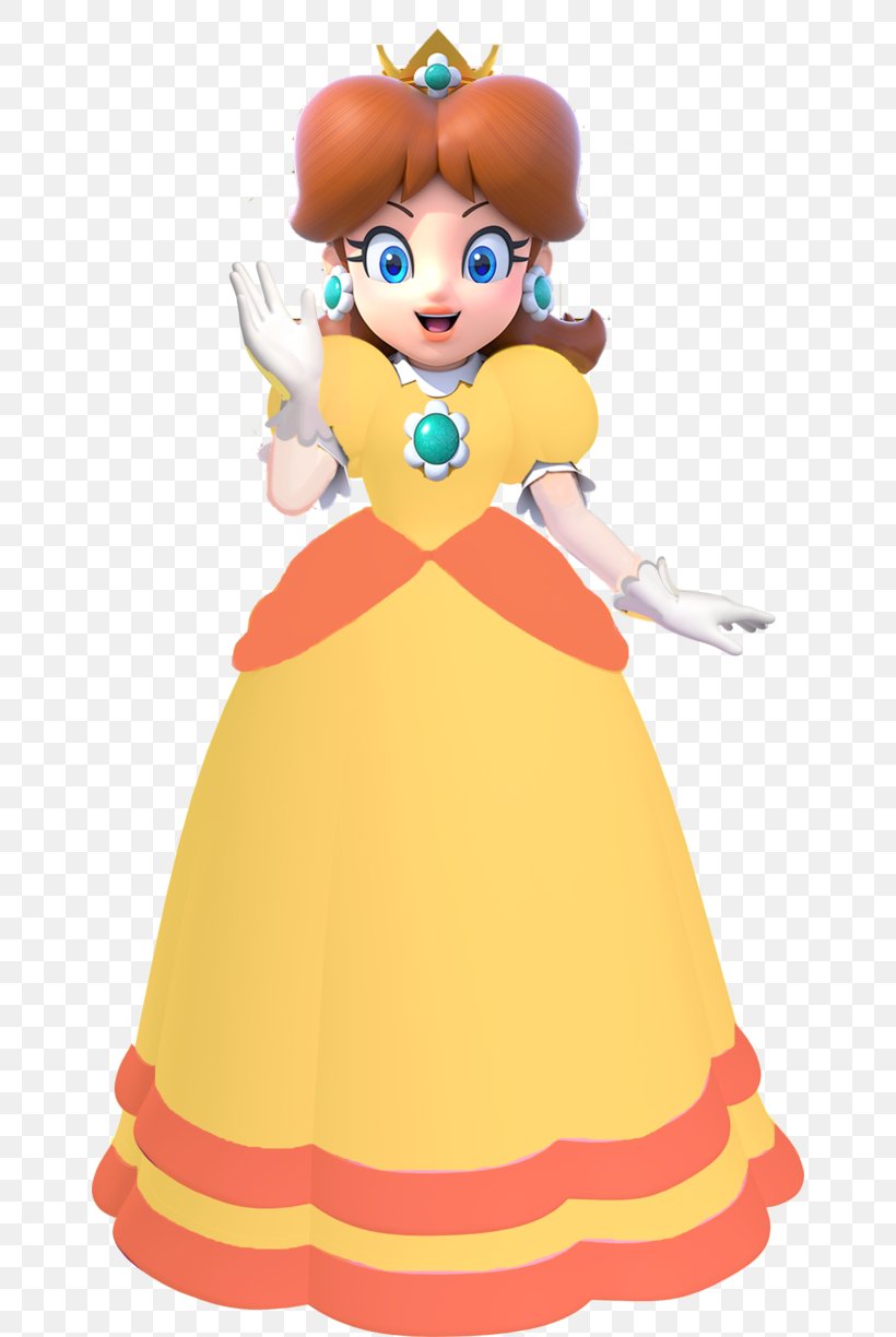 Princess Daisy Mario Princess Peach Bowser Rosalina, PNG, 652x1224px, Princess Daisy, Art, Bowser, Cartoon, Clothing Download Free