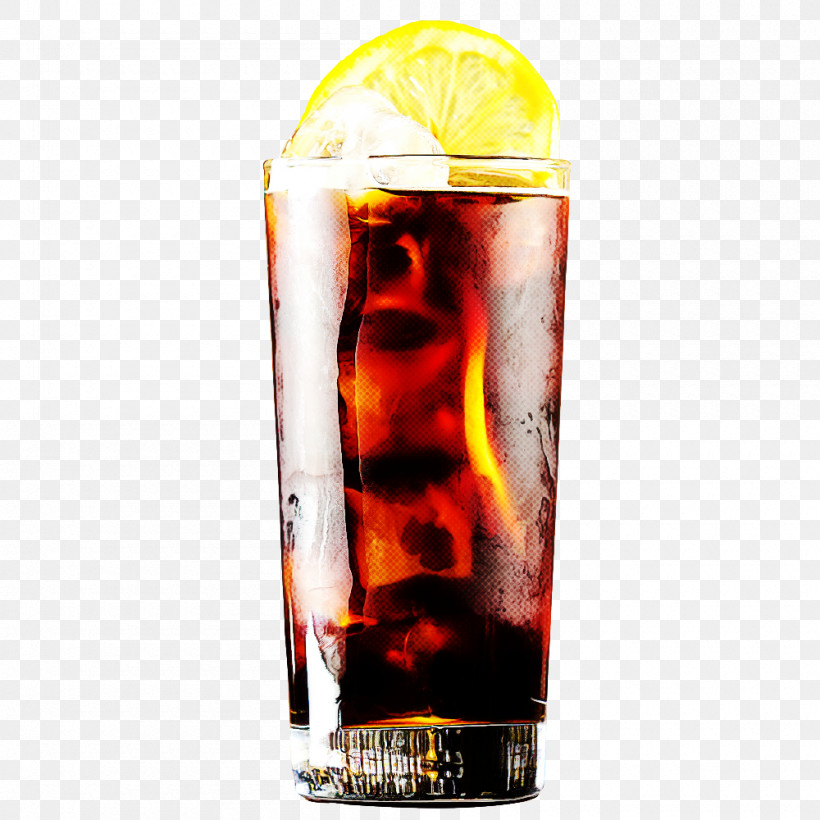 Rum And Coke Long Island Iced Tea Non-alcoholic Drink Spritz Veneziano Iced Tea, PNG, 1000x1000px, Rum And Coke, Black Russian, Cocktail Garnish, Dark N Stormy, Highball Glass Download Free